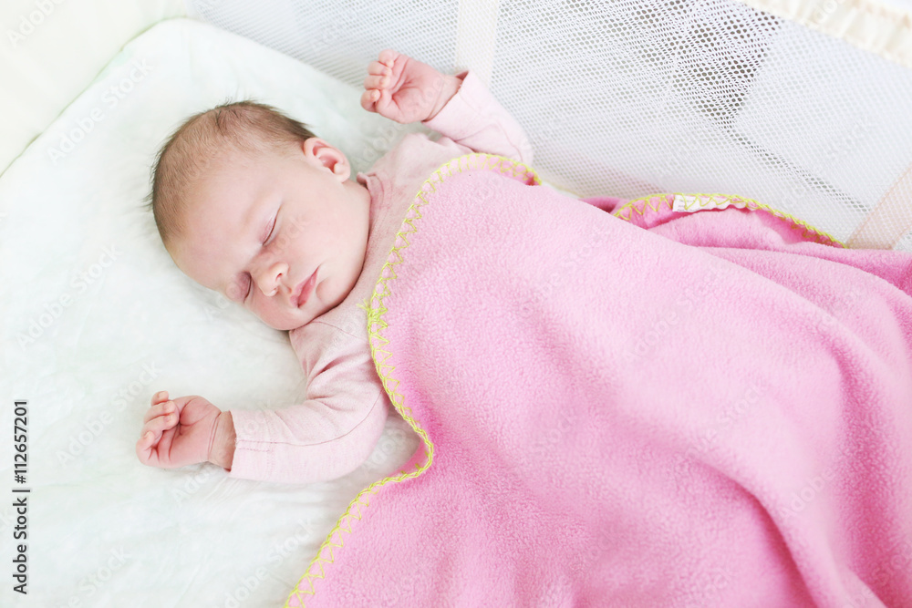 Sleeping 2-weeks newborn girl Sleeping 2-weeks newborn girl