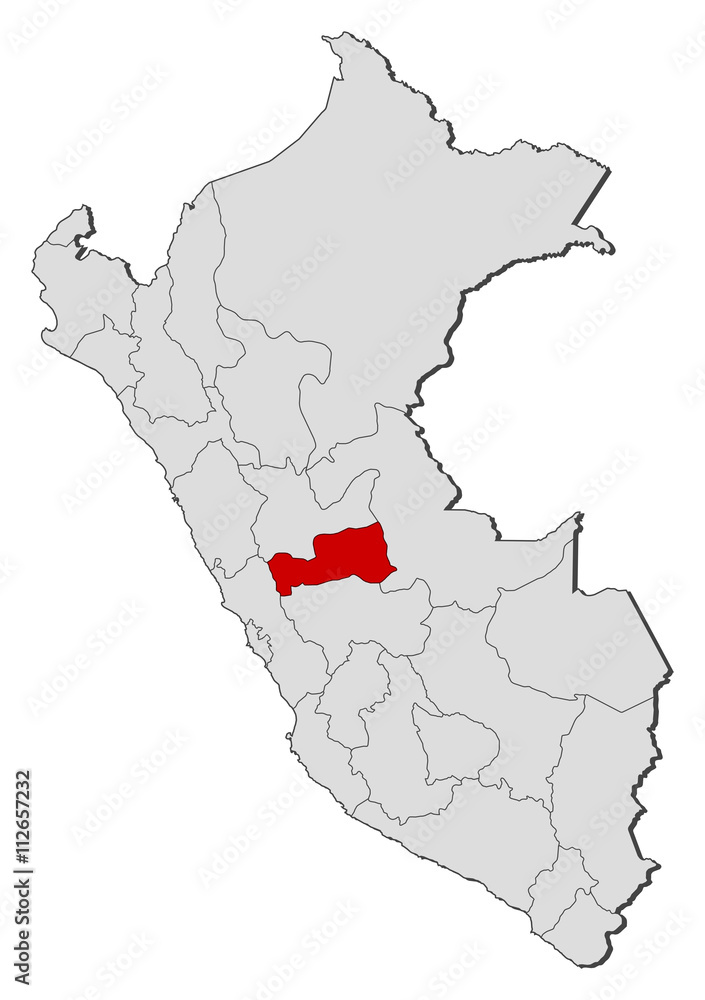 Fototapeta premium Map - Peru, Pasco