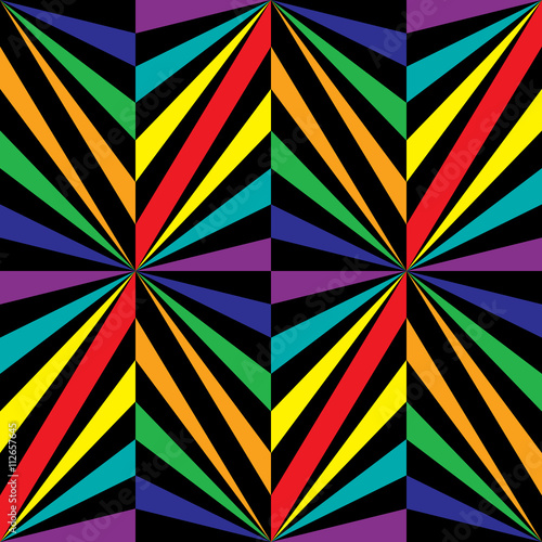 Vector Illustration. Seamless Rainbow Poligonal Pattern. Geometric Abstract Background
