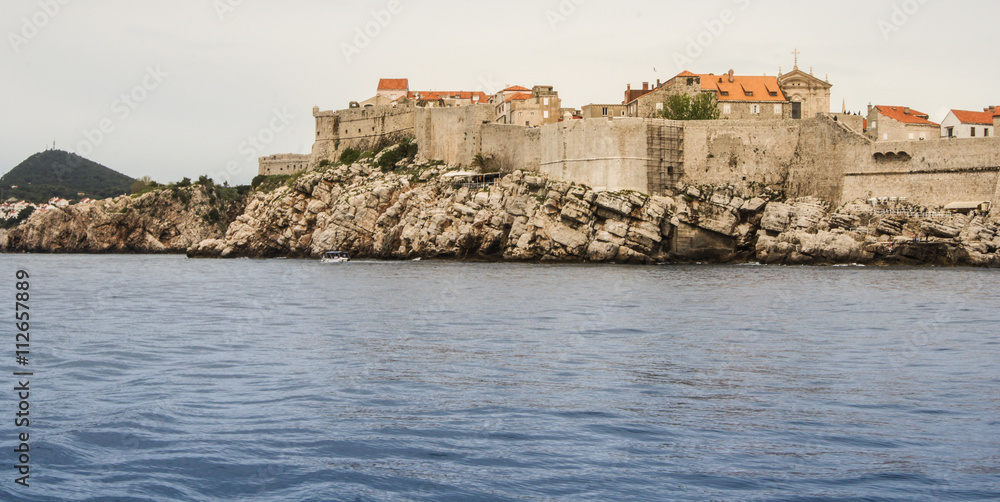 Old fortress on the shore of the bay.