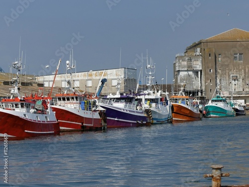 Chalutiers à quai à Keroman, Lorient.