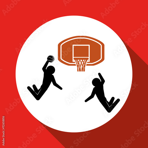 Basketballl design. sport icon. White background , vector photo