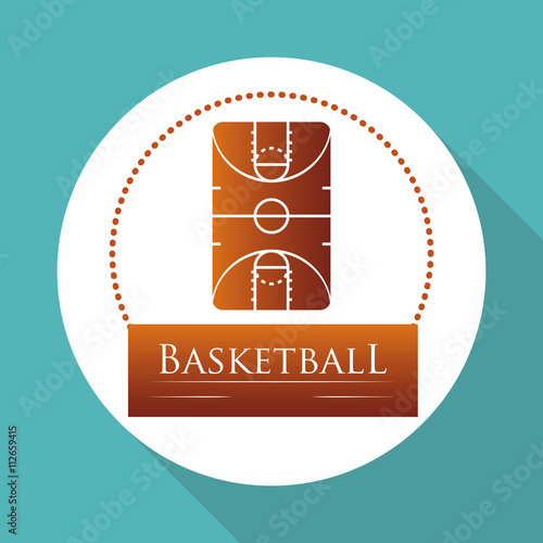 Basketballl design. sport icon. White background , vector photo