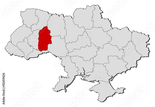 Map - Ukraine, Khmelnytskyi