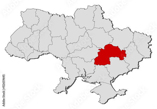 Map - Ukraine, Dnipropetrovsk