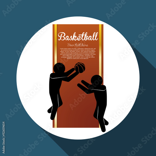 Basketballl design. sport icon. White background , vector photo