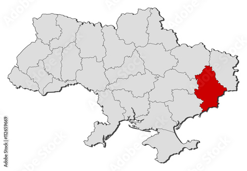 Map - Ukraine, Donetsk