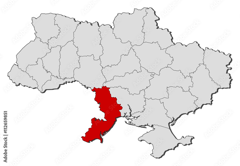 Obraz premium Map - Ukraine, Odessa