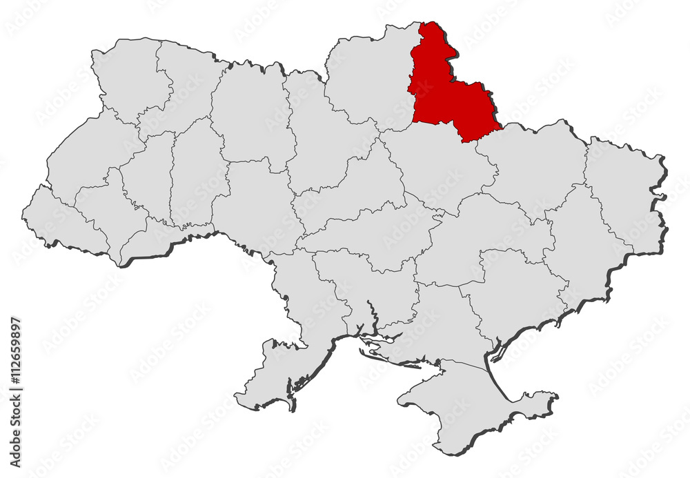 Map - Ukraine, Sumy