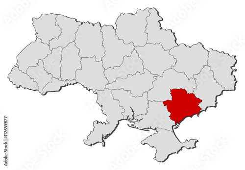 Map - Ukraine, Zaporizhia