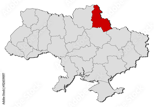 Map - Ukraine, Sumy