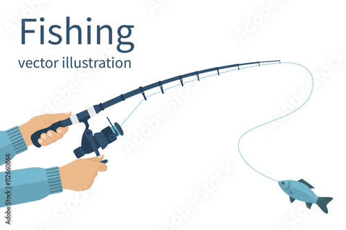 Fishing concept vector