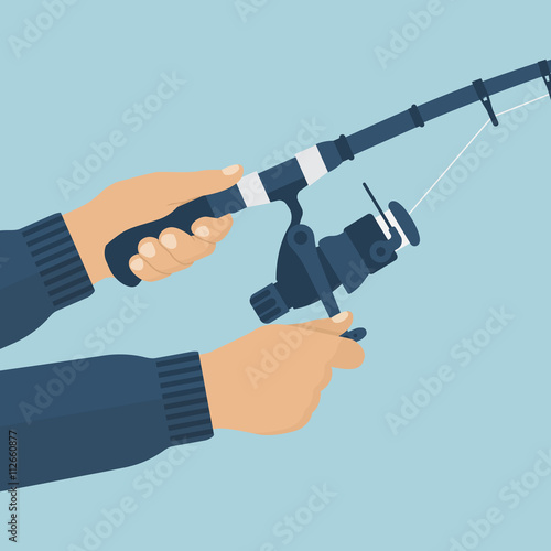 Fishing rod holding hand