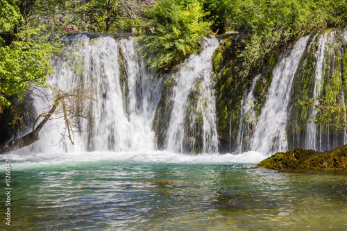 Beautiful nature and waterfalls in village of Rastoke, Croatia