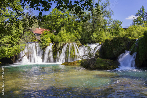 Fototapeta Naklejka Na Ścianę i Meble -  Beautiful nature and waterfalls  in village of Rastoke, Croatia