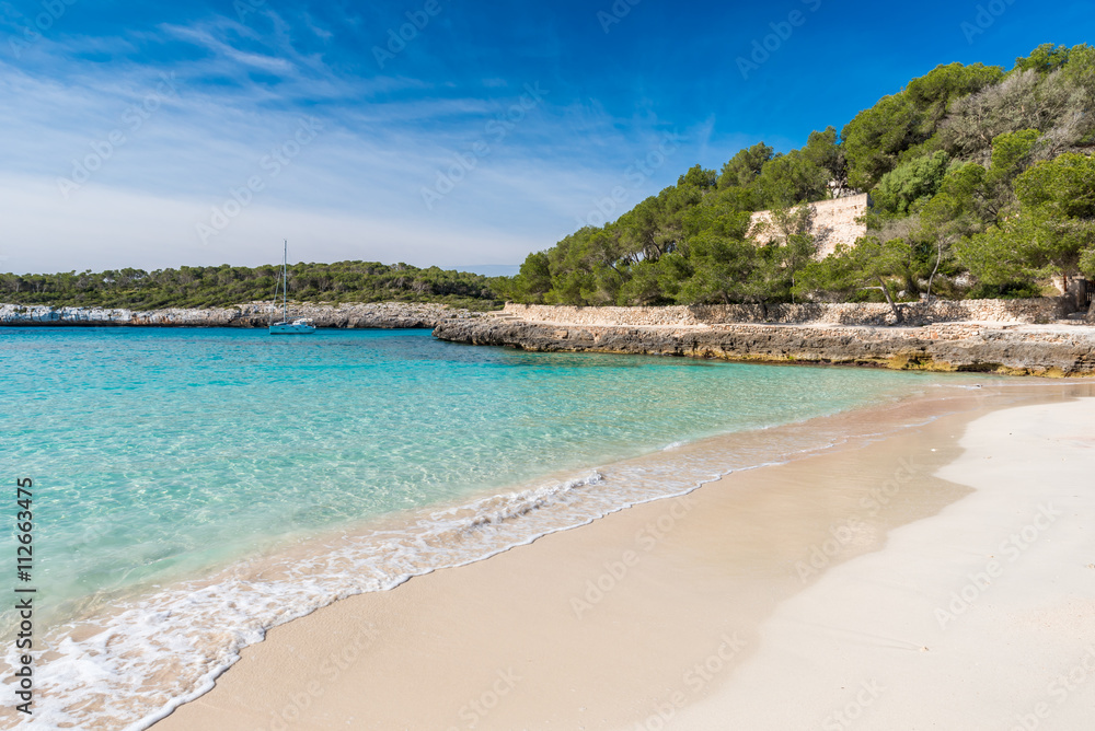 Cala Mondrago - beautiful beach and coast of Mallorca