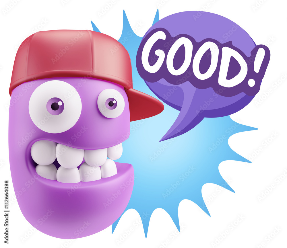3d Illustration Laughing Character Emoji Expression saying Good 3d Illustration Laughing Character Emoji Expression saying Good