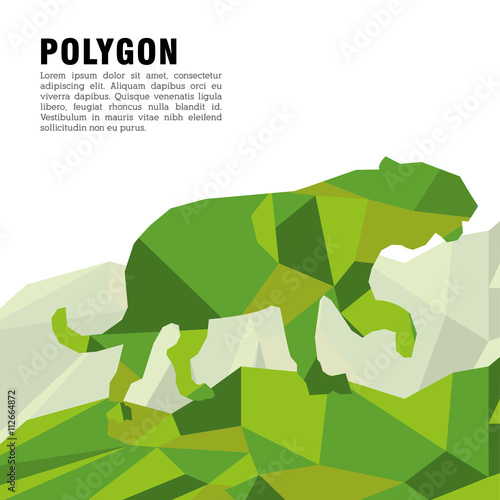 Animal design. Polygon concept. Shape and Origami icon, vector illustration