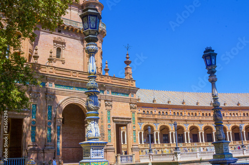 Famous Plaza of Spain in Seville, Spain