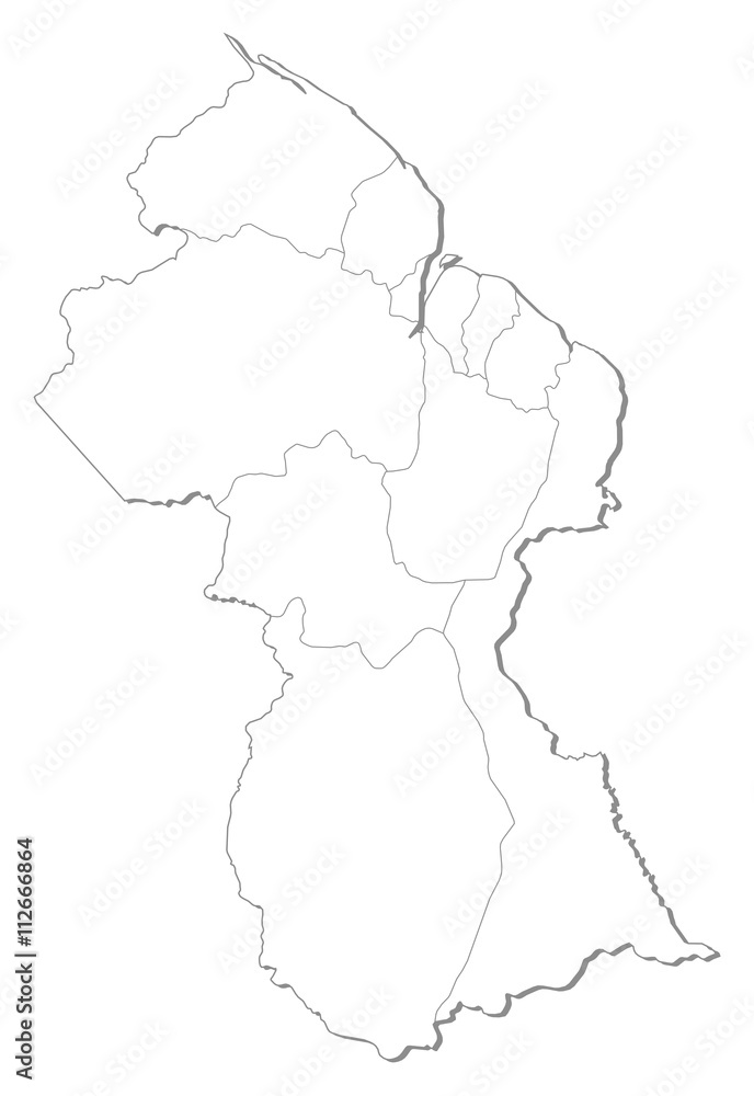 Fototapeta Map - Guyana