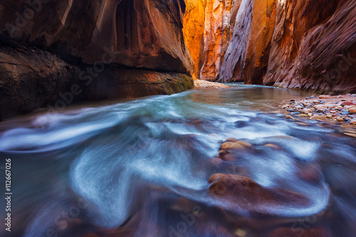 The Virgin River Narrows, Zion National Park, Utah photo