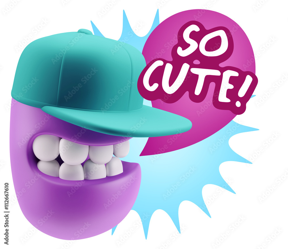 3d Illustration Laughing Character Emoji Expression saying So Cu 3d Illustration Laughing Character Emoji Expression saying So Cu