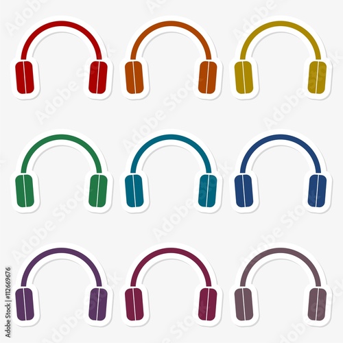 Headphone sticker set