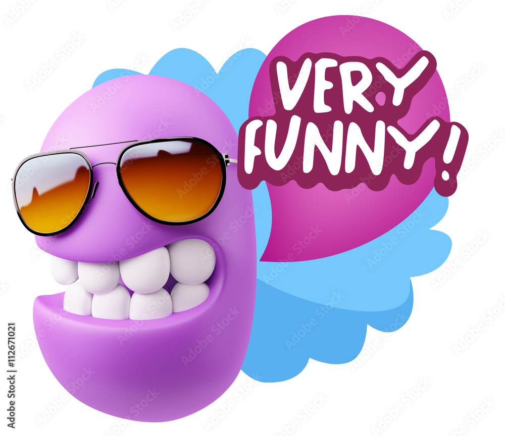 3d Rendering Smile Character Emoticon Expression saying Very Fun 3d Rendering Smile Character Emoticon Expression saying Very Fun