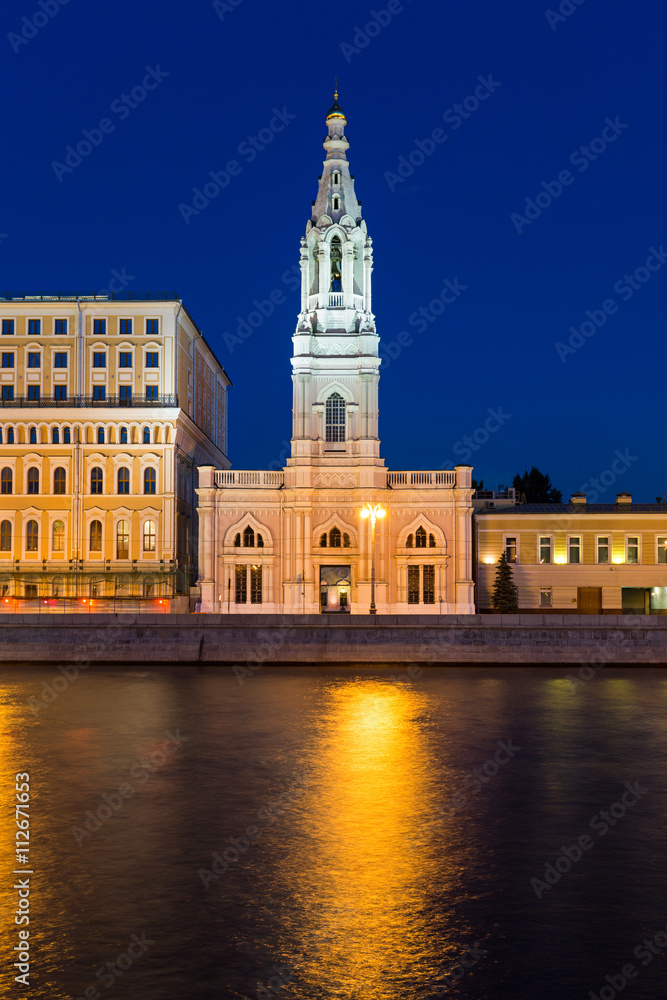 Moscow architecture by night