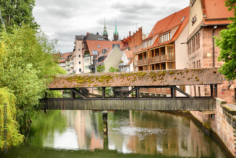 Covered bridge in Nuremberg