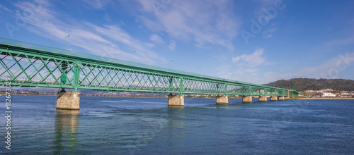 фотографія Panorama of te green steel bridge in Viana do Castelo