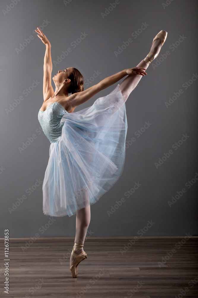 Fotografia young ballerina in ballet pose classical dance su EuroPosters.it