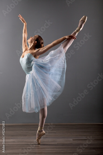 Canvas Print young ballerina in ballet pose classical dance