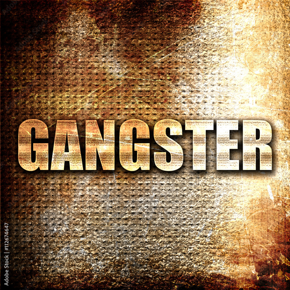 gangster, 3D rendering, metal text on rust background Stock Illustration |  Adobe Stock