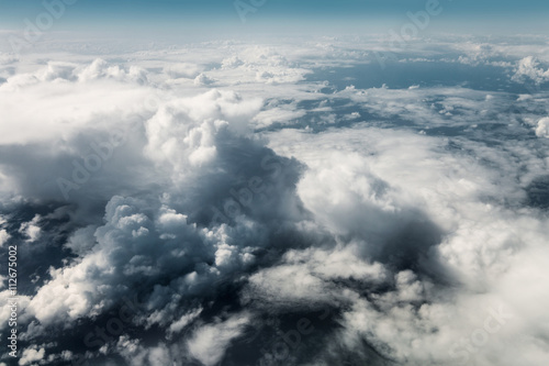 Aerial view of cloudscape photo