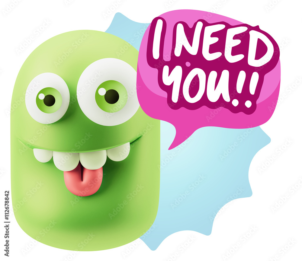 3d Illustration Laughing Character Emoji Expression saying I Nee 3d Illustration Laughing Character Emoji Expression saying I Nee