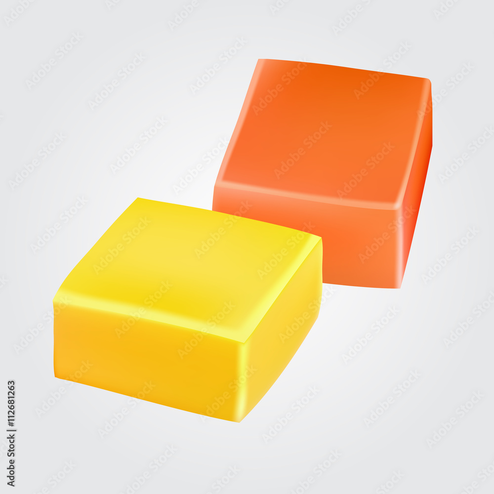 chewing fruit caramel candies vector isolated on white background chewing fruit caramel candies vector isolated on white background