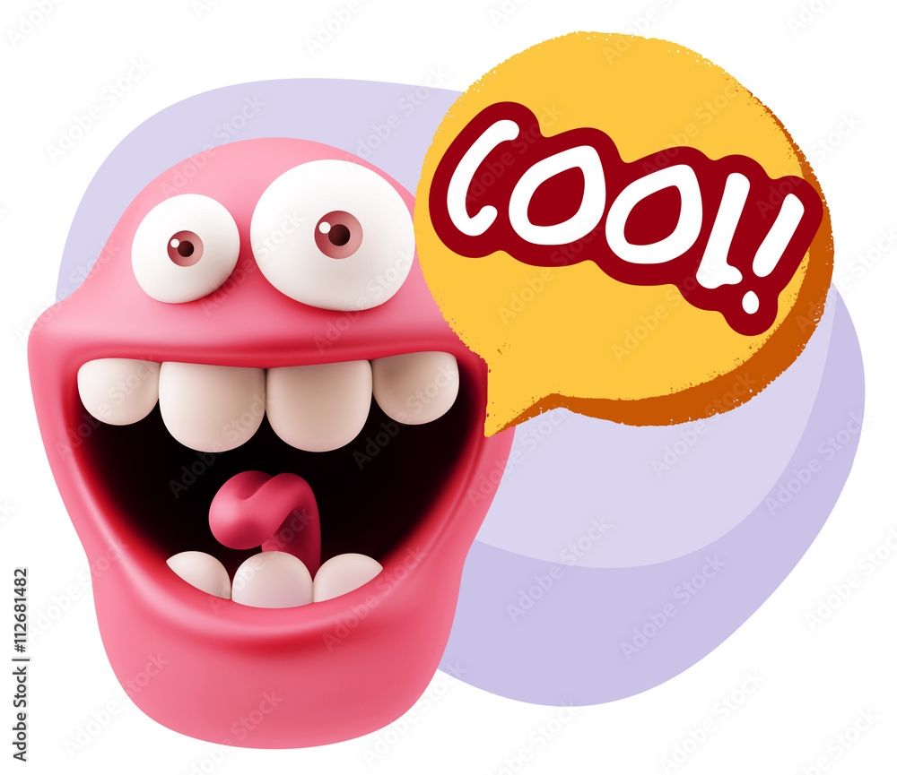 3d Illustration Laughing Character Emoji Expression saying Cool 3d Illustration Laughing Character Emoji Expression saying Cool