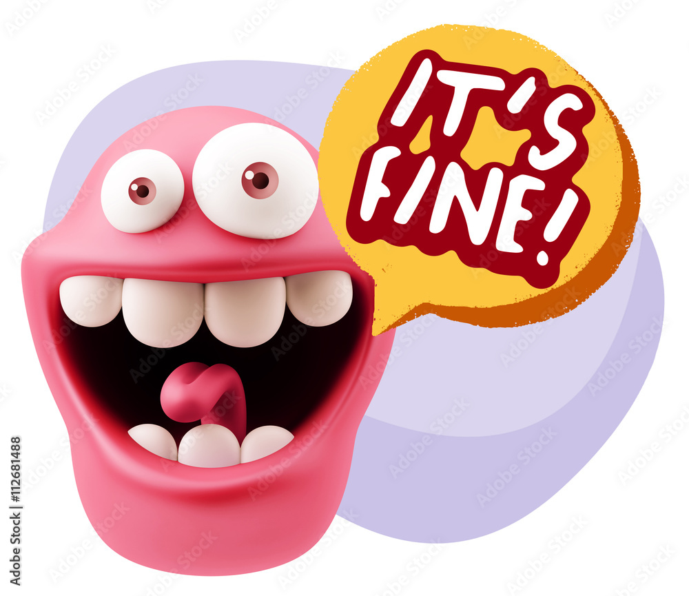 3d Illustration Laughing Character Emoji Expression saying It's 3d Illustration Laughing Character Emoji Expression saying It's