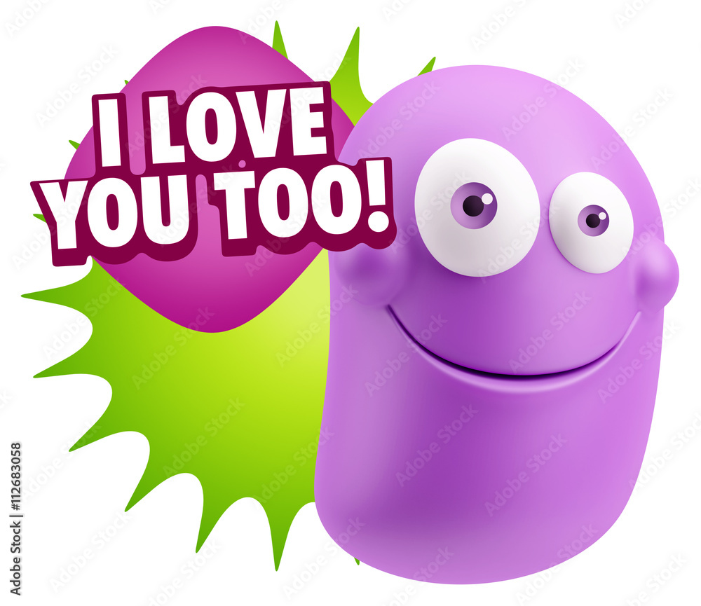 3d Illustration Laughing Character Emoji Expression saying I Lov 3d Illustration Laughing Character Emoji Expression saying I Lov
