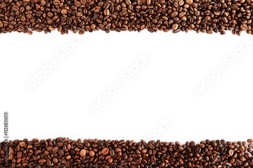 Coffee beans isolated on white