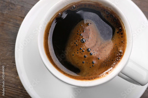 Cup of fresh coffee  closeup