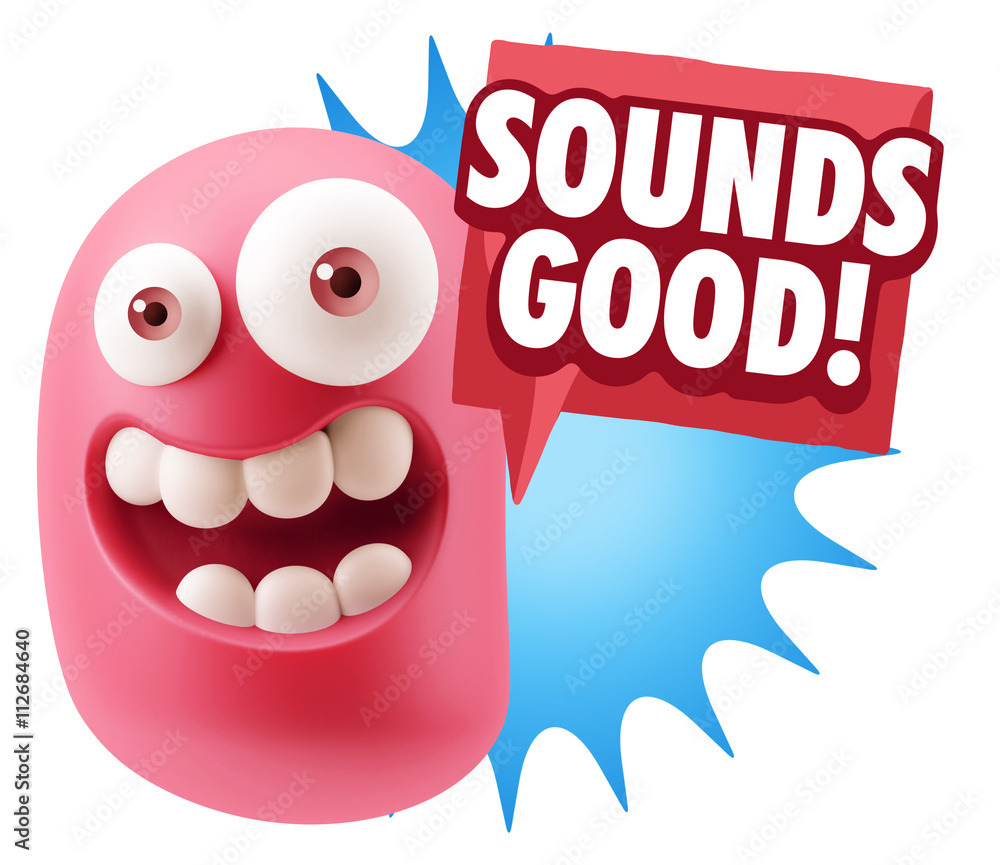 3d Illustration Laughing Character Emoji Expression saying Sound 3d Illustration Laughing Character Emoji Expression saying Sound