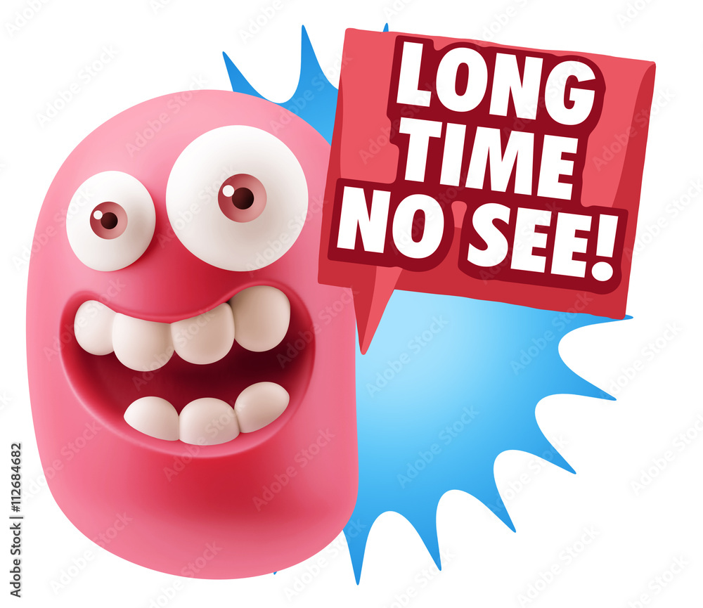 3d Illustration Laughing Character Emoji Expression saying Long 3d Illustration Laughing Character Emoji Expression saying Long