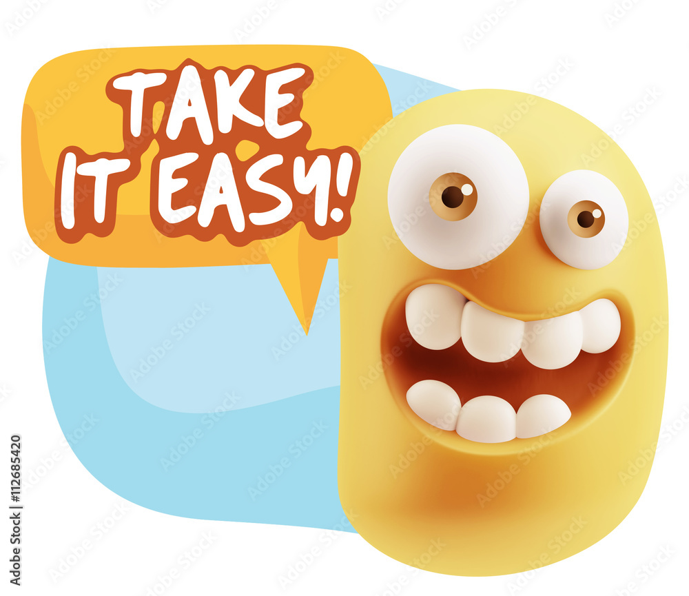 3d Illustration Laughing Character Emoji Expression saying Take 3d Illustration Laughing Character Emoji Expression saying Take