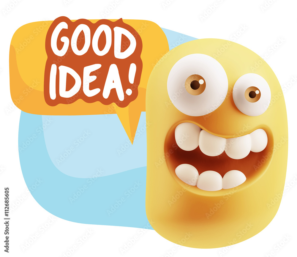 3d Rendering Smile Character Emoticon Expression saying Good Ide 3d Rendering Smile Character Emoticon Expression saying Good Ide