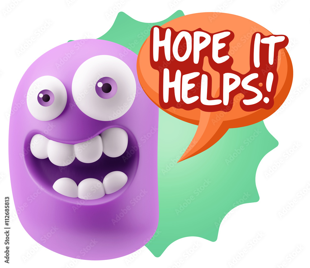 3d Illustration Laughing Character Emoji Expression saying Hope 3d Illustration Laughing Character Emoji Expression saying Hope