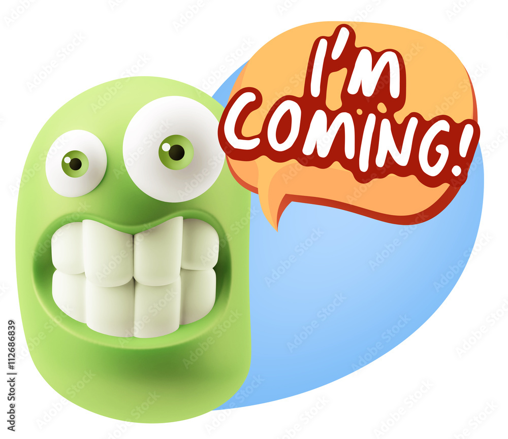 3d Illustration Laughing Character Emoji Expression saying I'm C 3d Illustration Laughing Character Emoji Expression saying I'm C