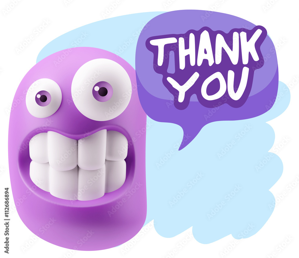 3d Illustration Laughing Character Emoji Expression saying Thank 3d Illustration Laughing Character Emoji Expression saying Thank