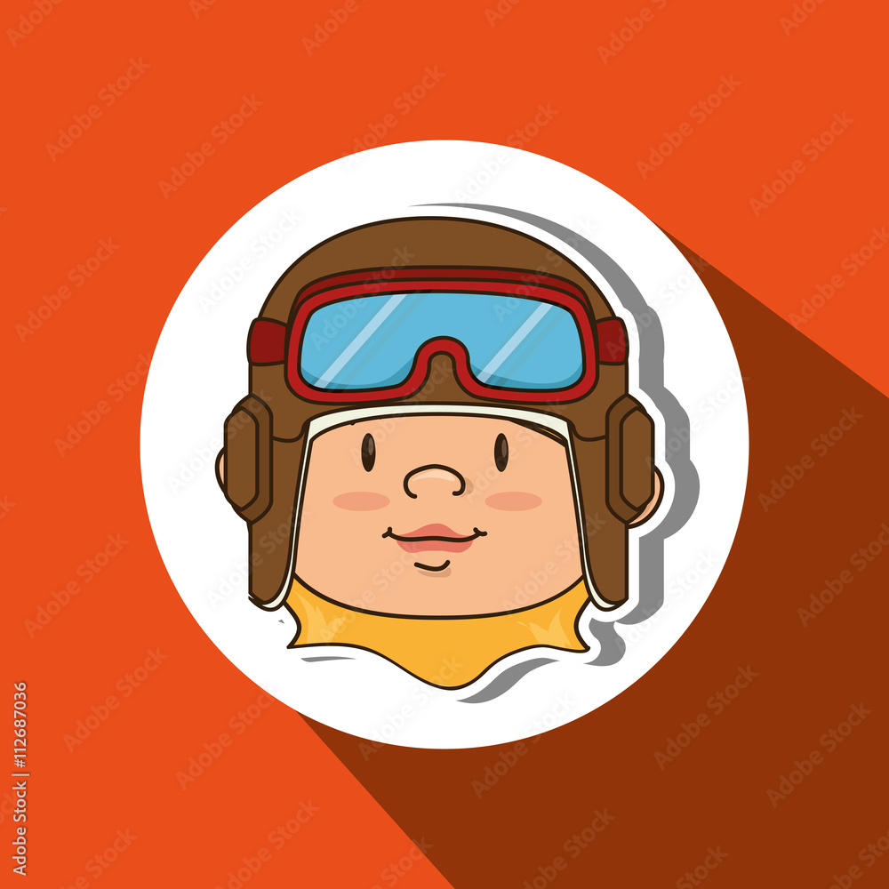 child with pilot cap design child with pilot cap design